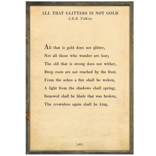 Sugarboo Designs All That Glitters Poetry Collection Sign