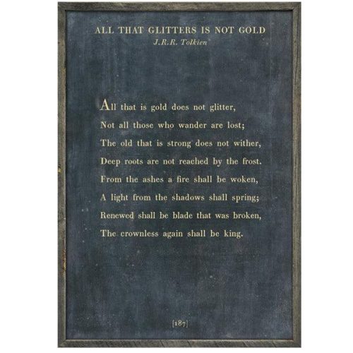 Sugarboo Designs All That Glitters Poetry Collection Sign