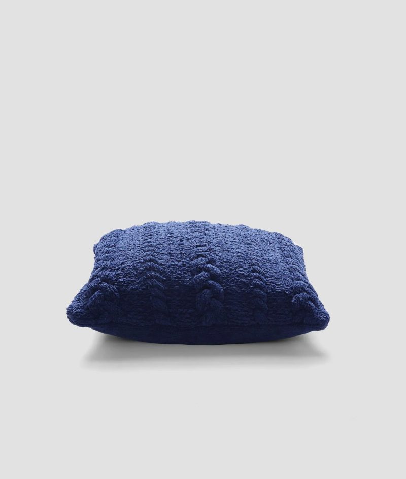 Braided Throw Pillow Navy 3