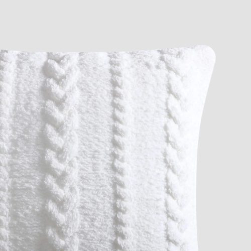 Braided Throw Pillow Off White 2