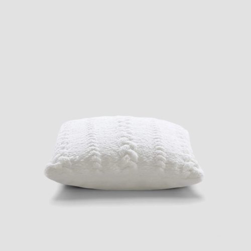 Braided Throw Pillow Off White 3