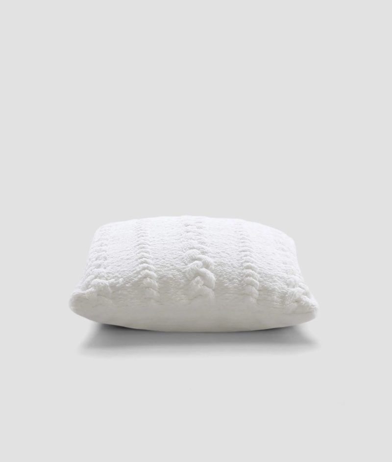 Braided Throw Pillow Off White 3