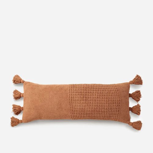 Braided Pom Pom Lumbar Pillow Sienna01