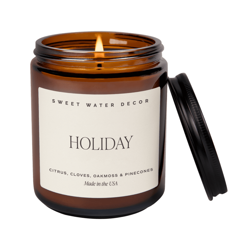 C124A HOLIDAY 2023 AMBER CANDLE SWEET WATER DECOR WB 469552