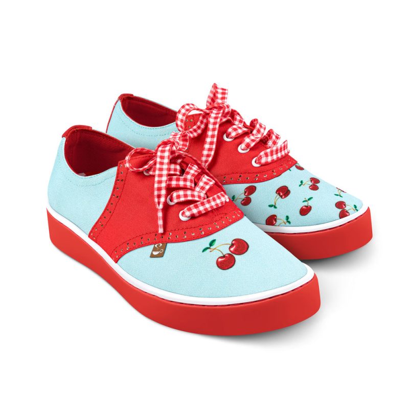 CHERRY BLUE sneakers saddle 3 4