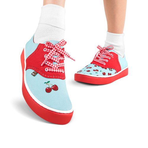 CHERRY BLUE sneakers saddle legs