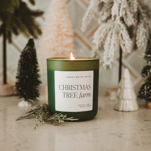 CL117 CHRISTMAS TREE FARM 15OZ MATTE GREEN CANDLE HOLIDAY INFINITY HOMES SWEET WATER DECOR 1 5 593684