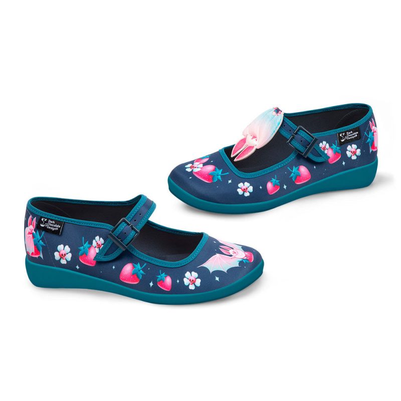 Chocolaticas ALBINE BAT womens Mary Jane Flat Side