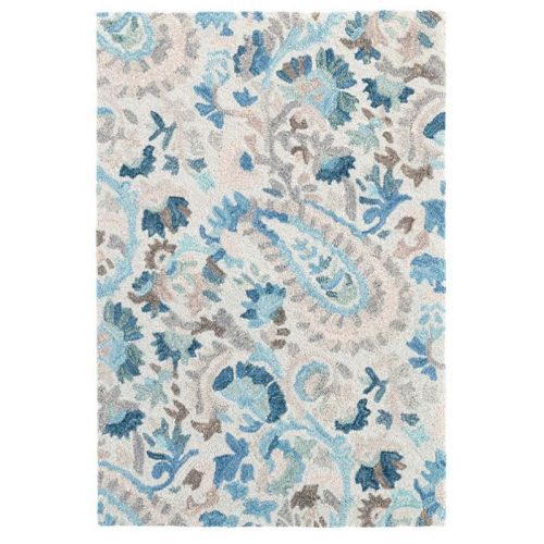 Dash & Albert Ines Blue Micro Hooked Wool Rug