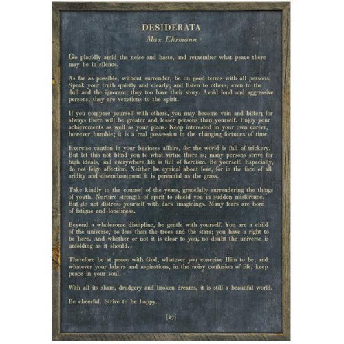 Sugarboo Designs Desiderata - Poetry Collection Sign