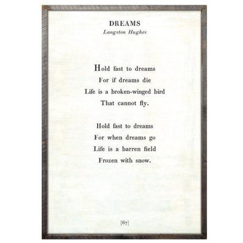 Sugarboo Designs Dreams - Poetry Collection Sign