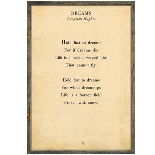 Sugarboo Designs Dreams - Poetry Collection Sign