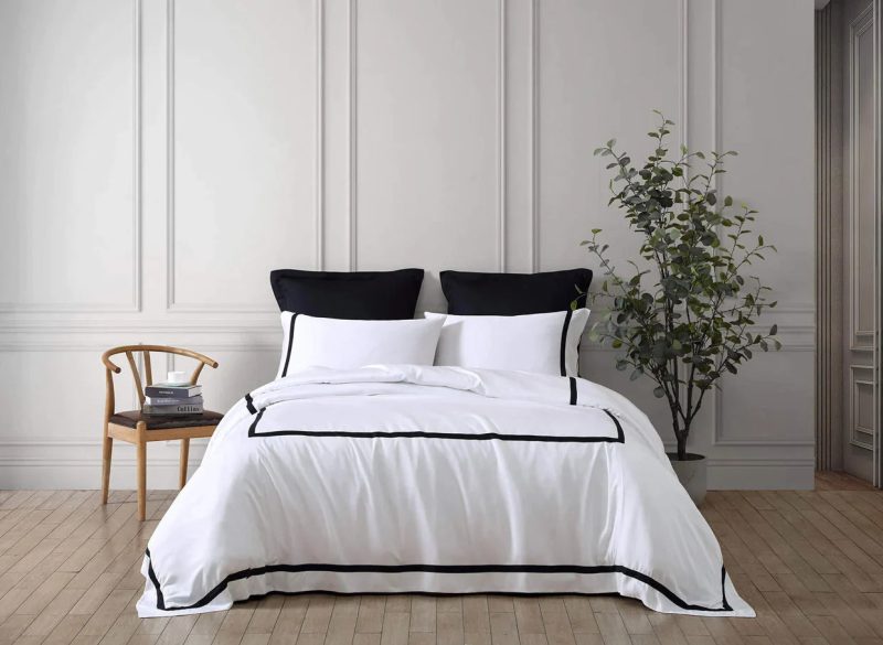 Frame Bamboo Duvet Cover Black03