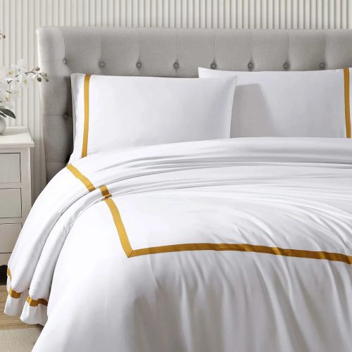 Frame Bamboo Duvet Cover Gold04