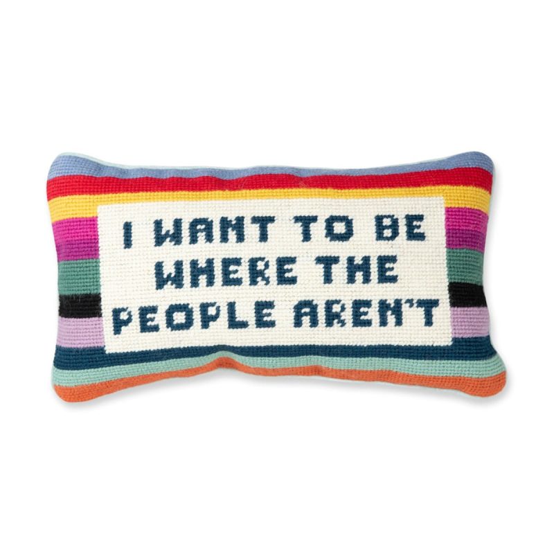 IWanttobeWherethePeopleAren tNeedlepointPillow