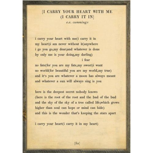 Sugarboo Designs I Carry Your Heart - Poetry Collection Sign