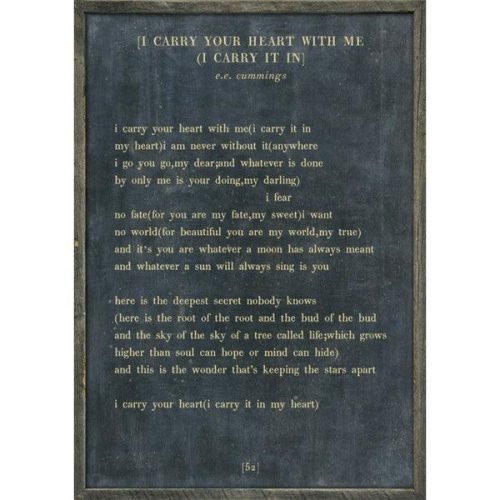 Sugarboo Designs I Carry Your Heart - Poetry Collection Sign