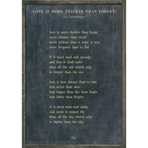 Sugarboo Designs Love is More Thicker - Poetry Collection Sign