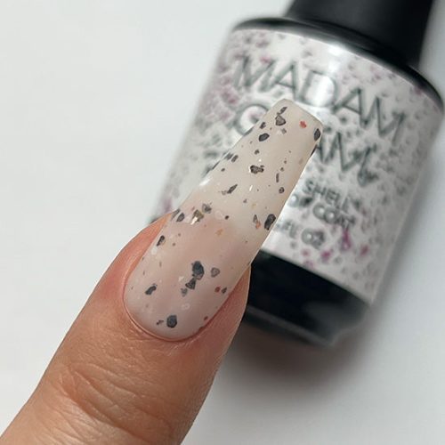 Madam Glam No Wipe Top Coat Fairy Dust Transparent 2