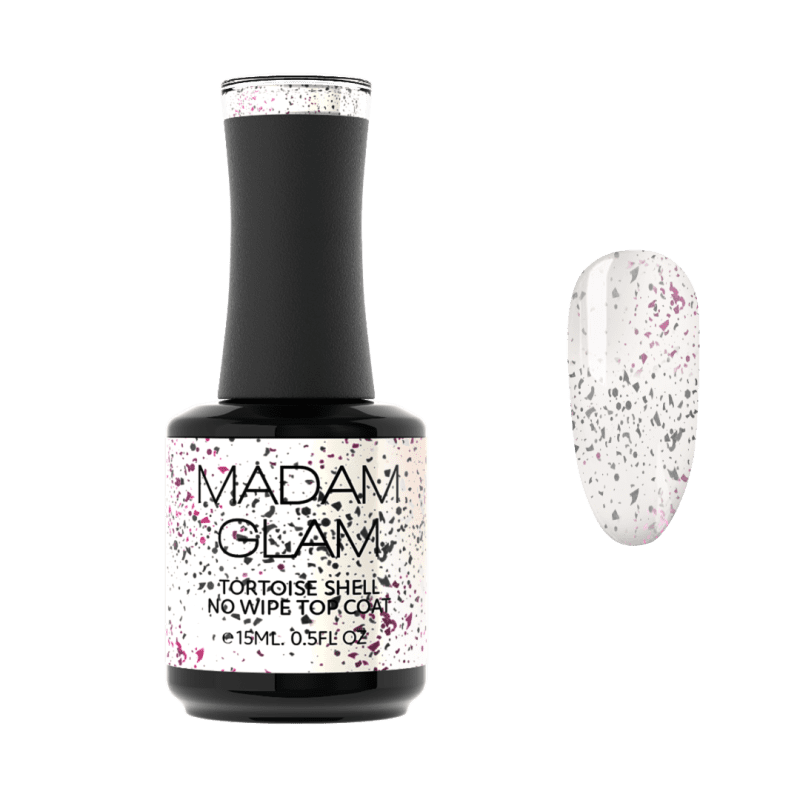 Madam Glam No Wipe Top Coat Fairy Dust Transparent 2