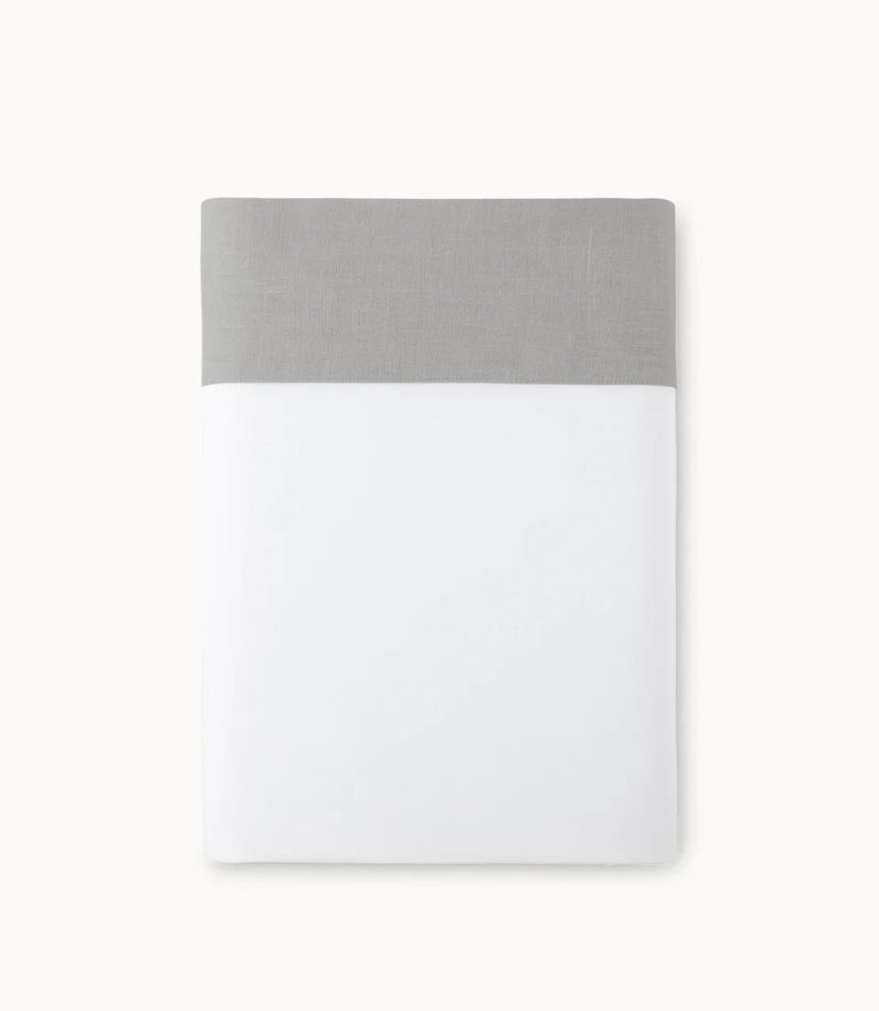 Mandalay Cuff Flat Sheet Gray Silo