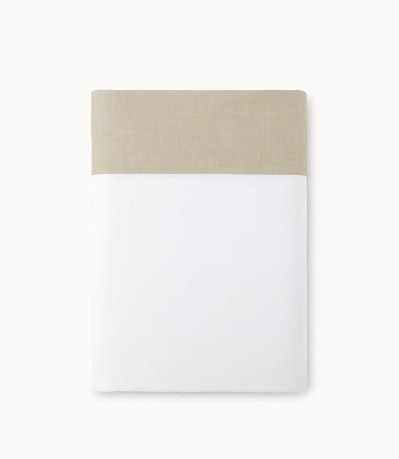 Mandalay Cuff Flat Sheet Linen Silo