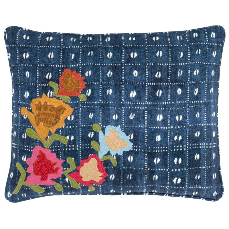 PC4547 FloralResistEmbroidered Multi DecorativePillow Silo