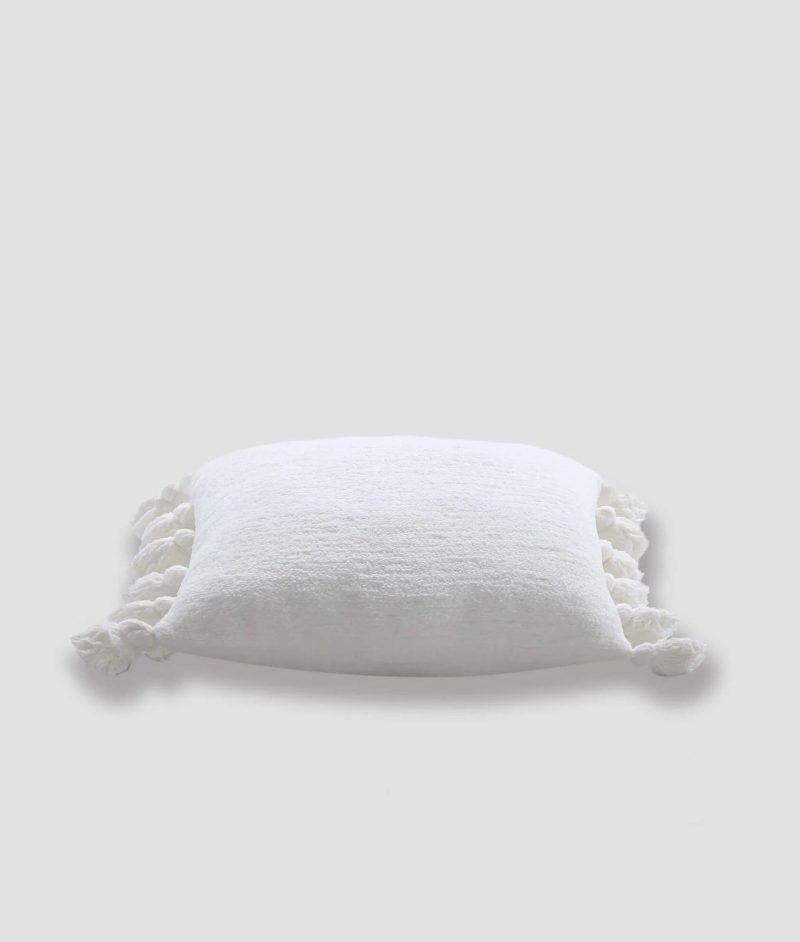 Pom Pom Throw Pillow Off White 3