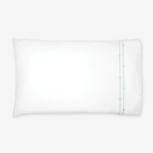 SFERRA YA23 ECOMM DIAMANTINI PILLOWCASE WHITE AQUA SILO v2