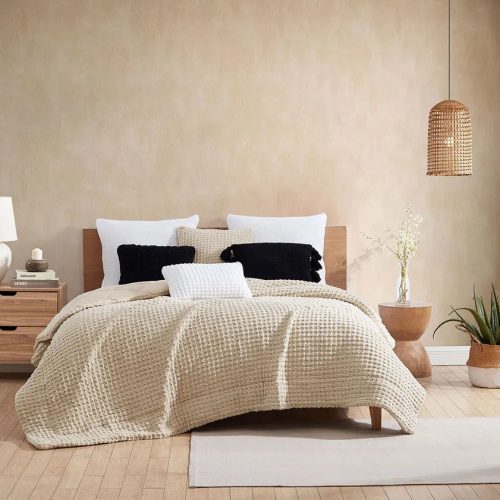 Snug Waffle Comforter Taupe3