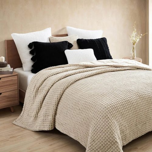 Snug Waffle Comforter Taupe4