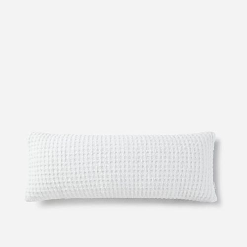 Snug Waffle Lumbar Pillow Clear White01