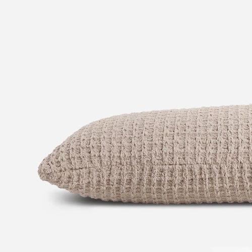 Snug Waffle Lumbar Pillow Taupe02