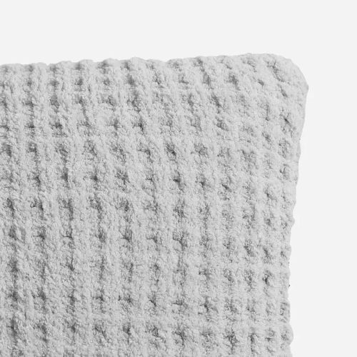 Snug waffle throw pillow cloudgray03