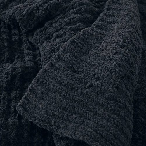 Snug Waffle Throw Black 2 1