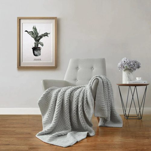 Snug Waffle Throw Cloud Gray 3 1