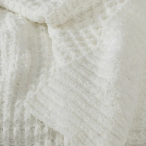 Snug Waffle Throw Off White 2