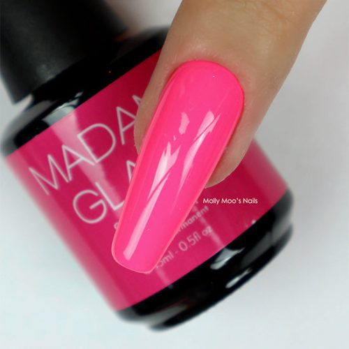 Soak Off Gel Madam Glam Neon Pink Bright Barbie Pink