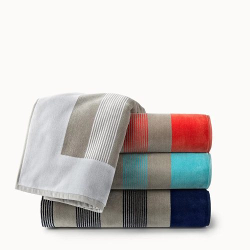 Soleil Beach Towel Stack on white