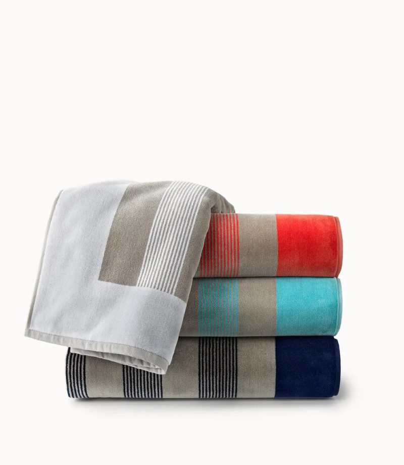 Soleil Beach Towel Stack on white