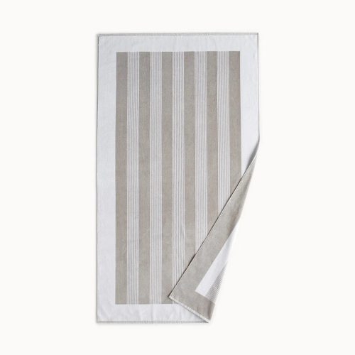 Soleil Stripe Beach Towel on white