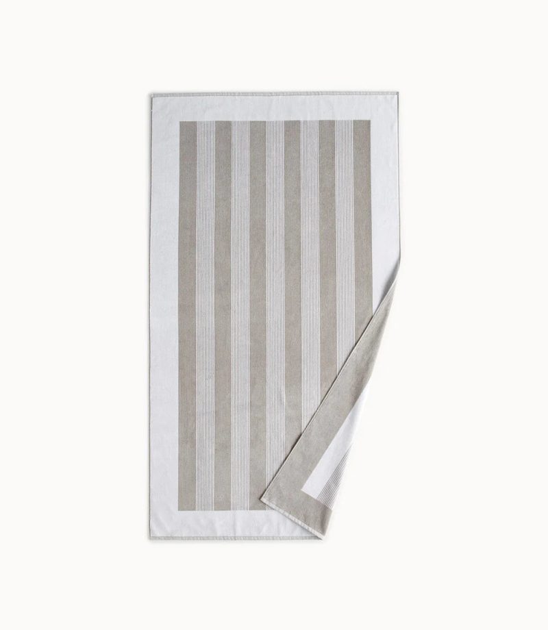 Soleil Stripe Beach Towel on white