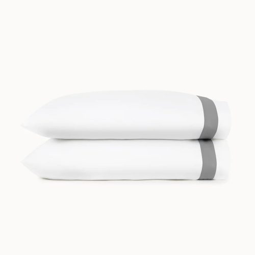 Soprano Trim Pewter Pillowcases cntr