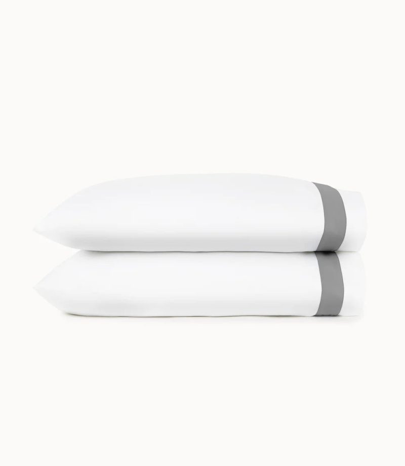 Soprano Trim Pewter Pillowcases cntr