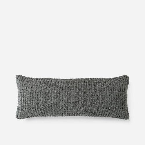 Sunday CItizen Snug Waffle Lumbar Pillow Granite