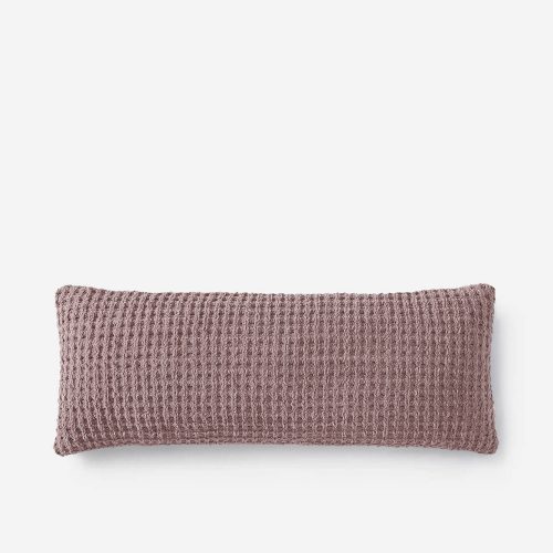 Sunday CItizen Snug Waffle Lumbar Pillow Rose 1