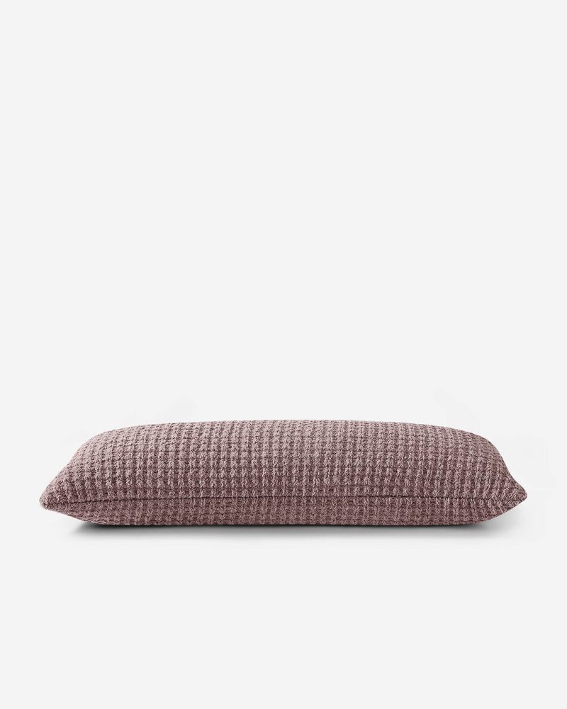 Sunday CItizen Snug Waffle Lumbar Pillow Rose 3