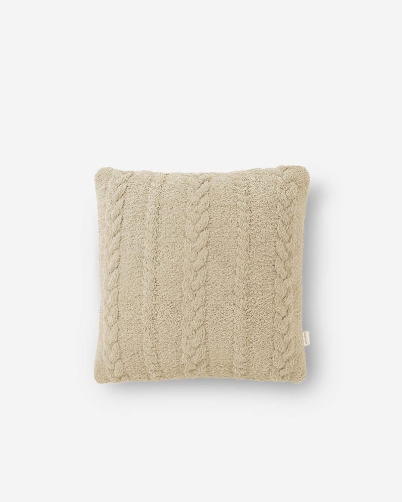 Sunday Citizen Bradided Throw Pillow Sahara Tan