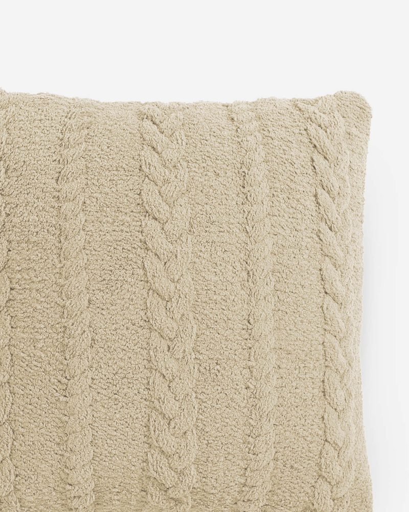 Sunday Citizen Bradided Throw Pillow Sahara Tan 2