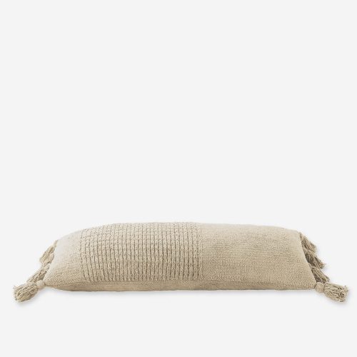 Sunday Citizen Braided Pom Pom Lumbar Pillow Sahara tan 2